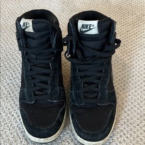 Nike Dunk Women’s Black and White High-Top Wedge Sneakers